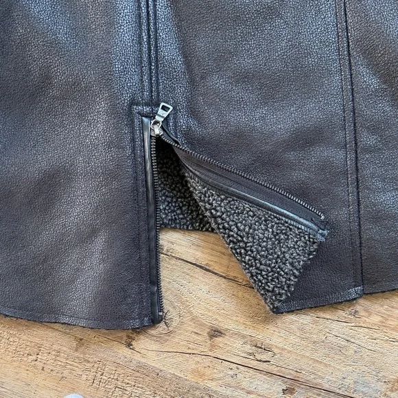 Sam Edelman Charcoal hooded Teddy Jacket - Picture 9 of 13